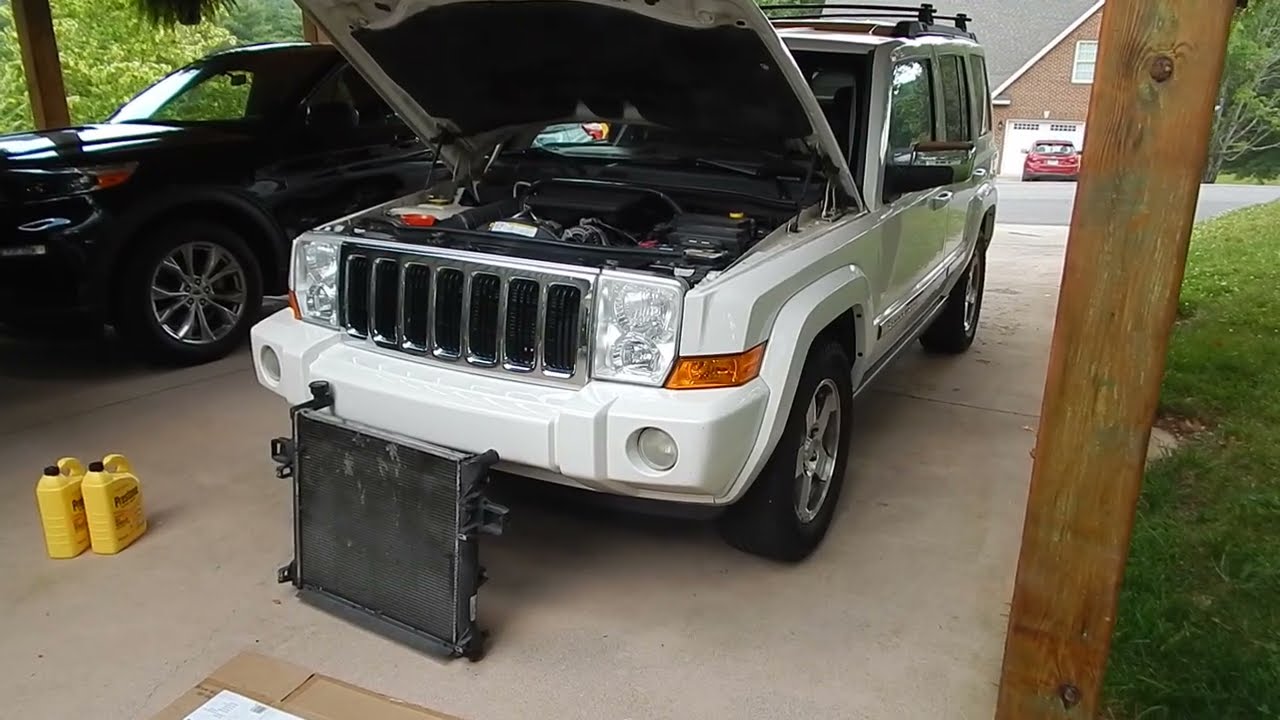 2010 Jeep Commander 3.7 radiator replace tips