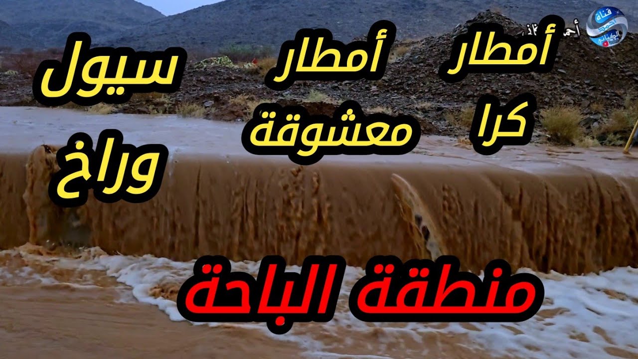 أمطار كرا وسيول مركز وراخ بمحافظة العقيق - أمطار معشوقة ليلاً - منطقة الباحة - الثلاثاء 3-3-1447