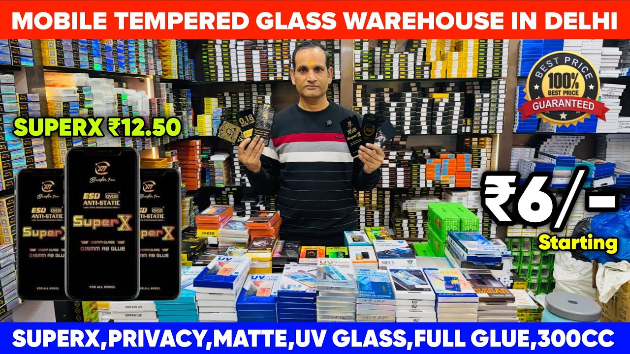 मात्र 6 ₹ से MOBILE TEMPERED GLASS | Tempered WHOLESALER से ख़रीदे थोक में | SuperX, Matte , Privacy