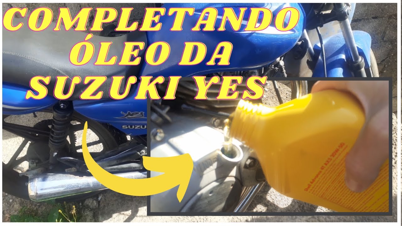 Completando o &oacute;leo da moto Suzuki Yes 125