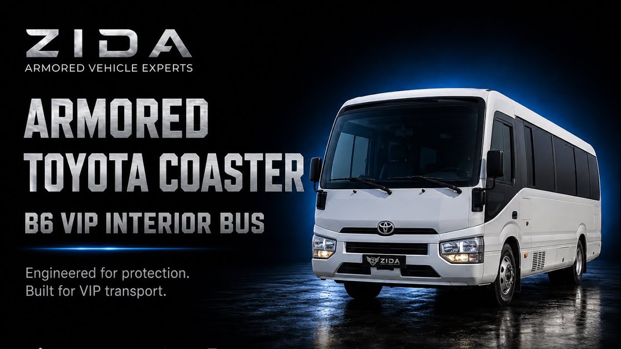 B6 Armored Toyota Coaster | VIP Interior | ZIDA Armored Vehicle Experts