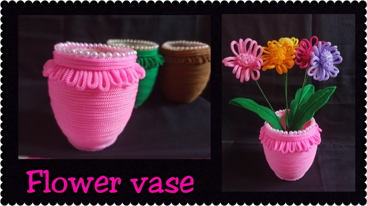 Vas Bunga dari Botol Plastik Bekas dan Tali Kur || Flower vase from Paracord