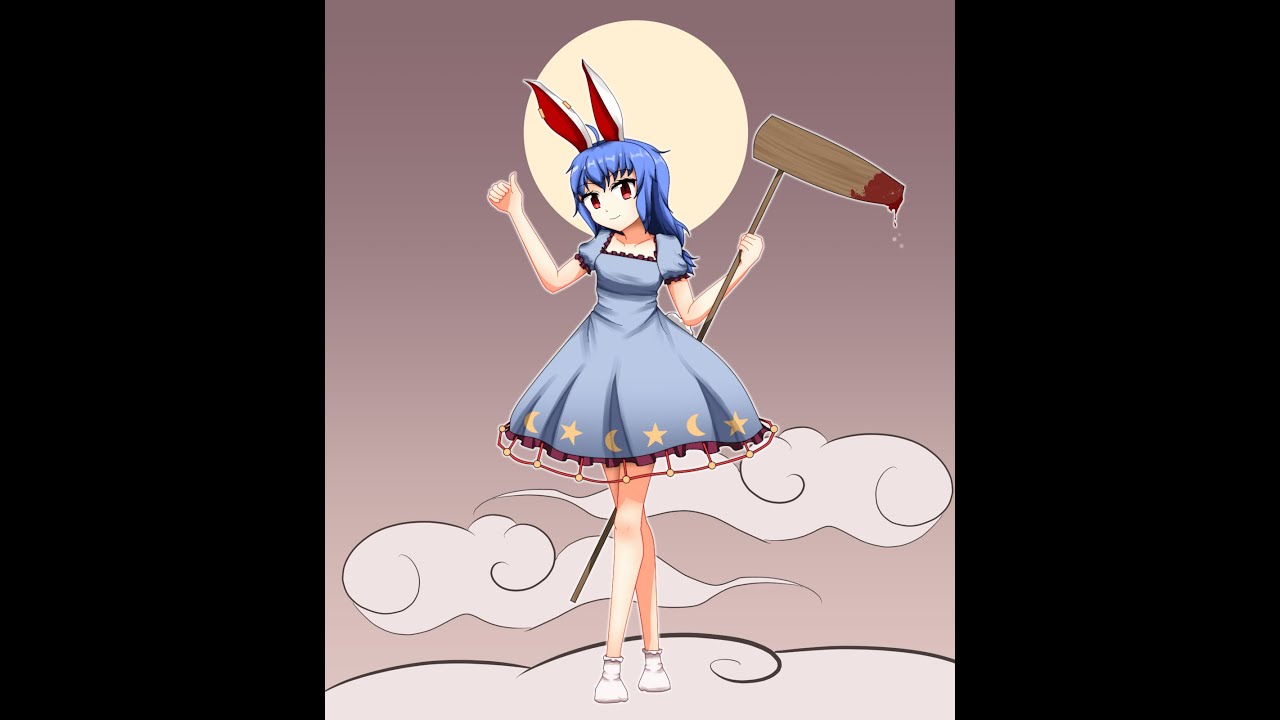 Mochi Pounder (Seiran, Touhou fan art timelapse)