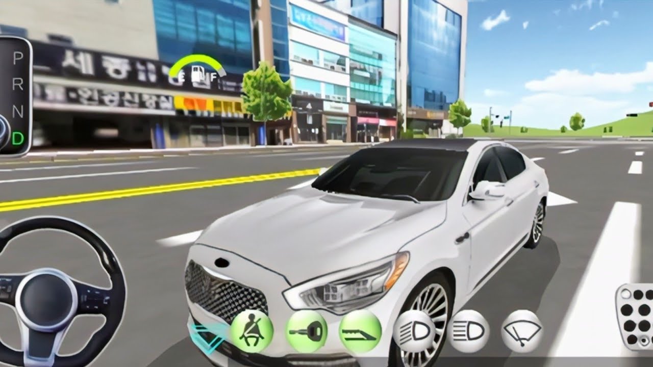 New Sedan Car Genesis G80 in Gas Station| Parking 3D Driving Class|Android iOS Gameplay4K| #cargame 