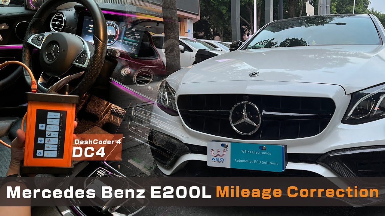 DashCoder4 DC4 Mileage Correction on Mercedes Benz W213 Full LCD DashBoard by OBD -WEIXY Electronics