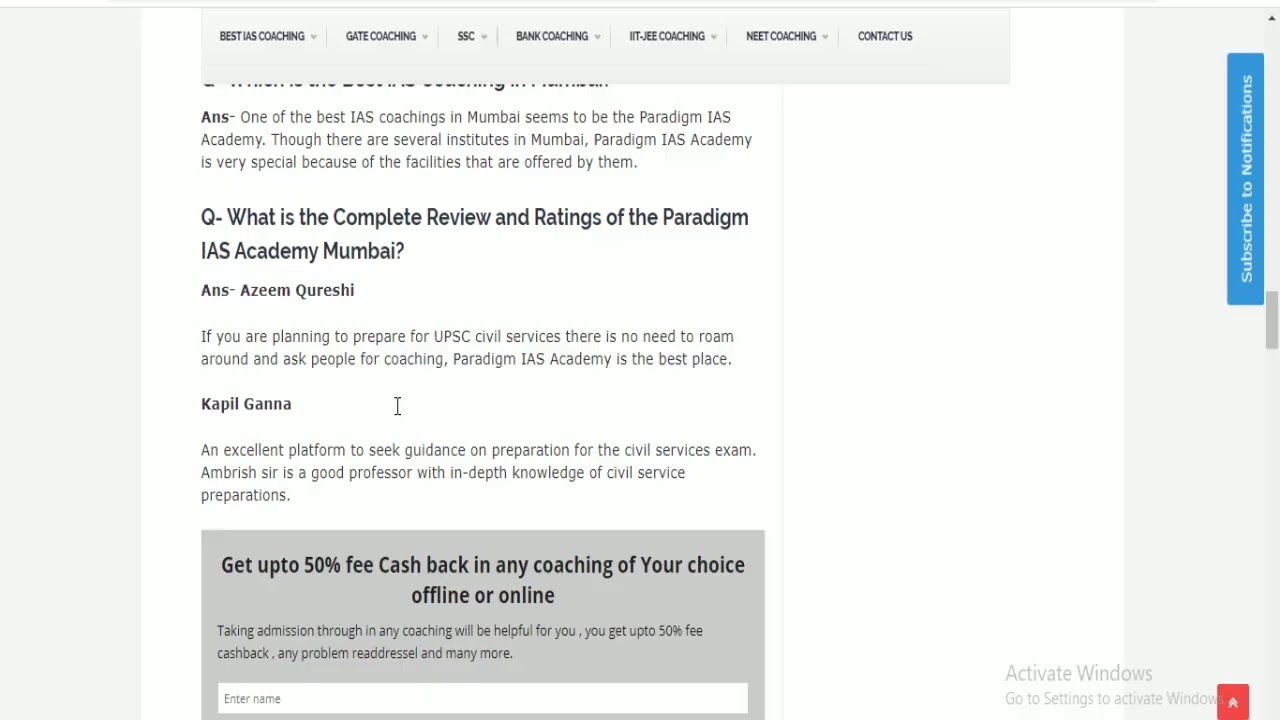 Paradigm  IAS Academy -Review (Mumbai)