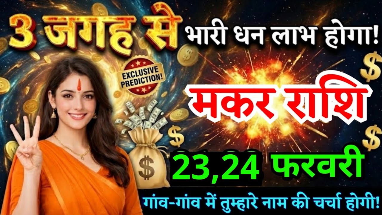 21, 22 फरवरी, मकर राशि वालों 3 जगह से भरी धन लाभ होगा, Makar Rashi