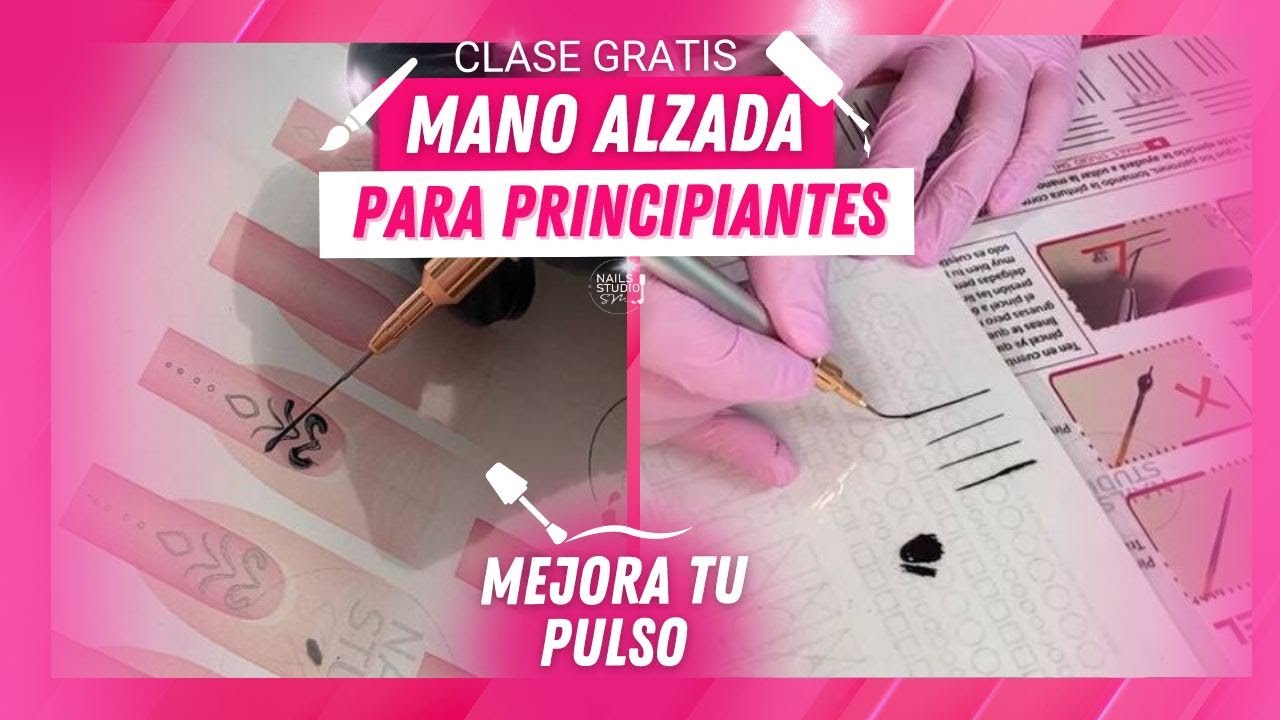💅CLASE de Mano Alzada para Principiantes GRATIS ¡Suelta la Mano con Plantillas!