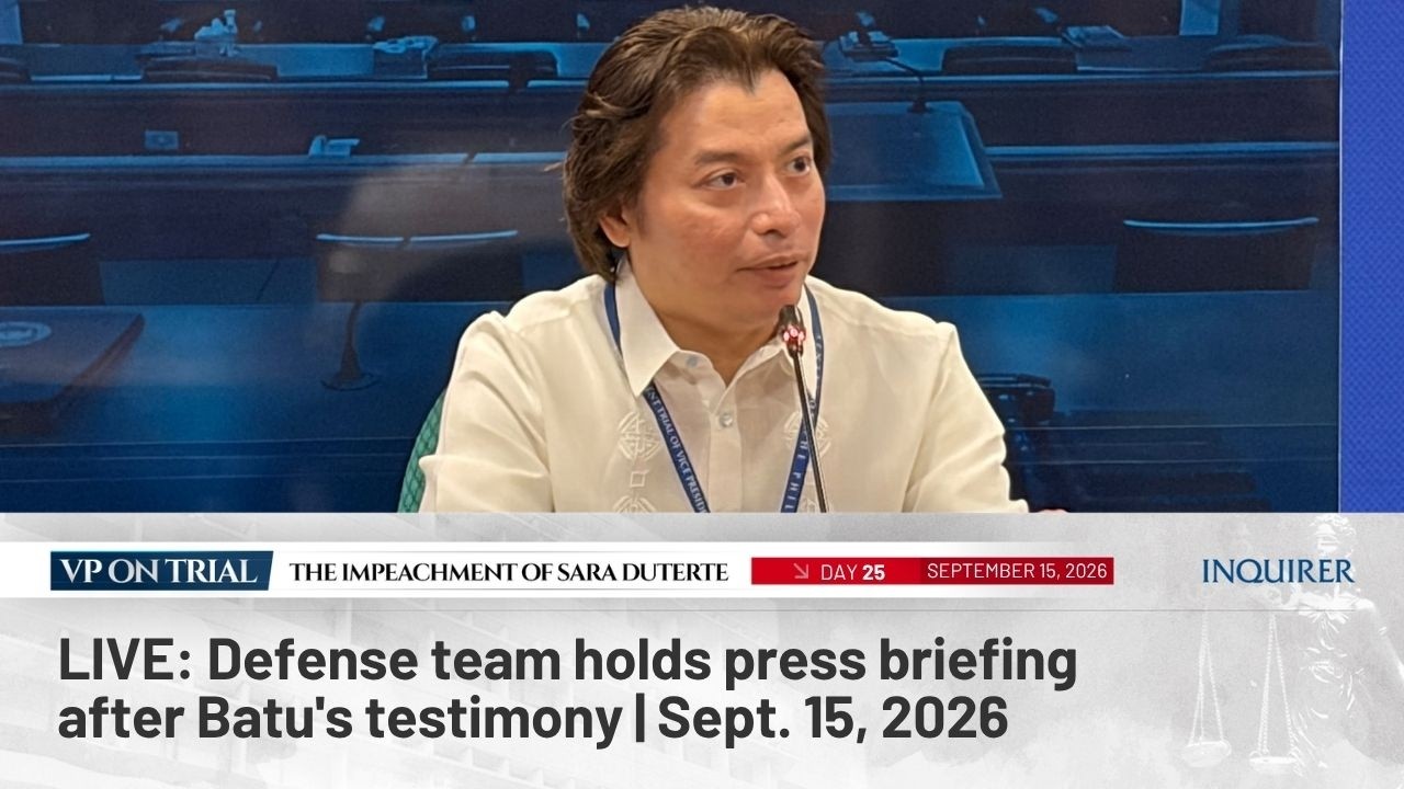 LIVE: Defense team holds press briefing after Batu's testimony | Sept. 15, 2026