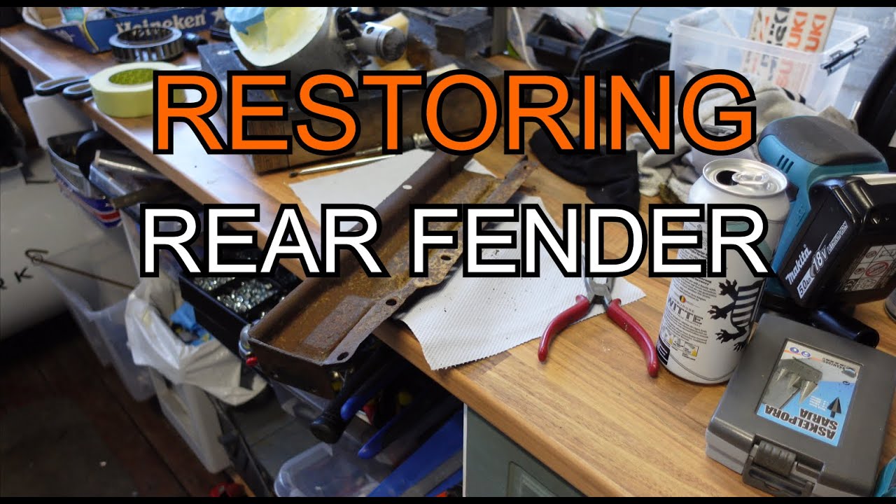 EP11 - Rear fender / mud flapper - KTM Ponny De Luxe 1962 -  Scooter Restoration