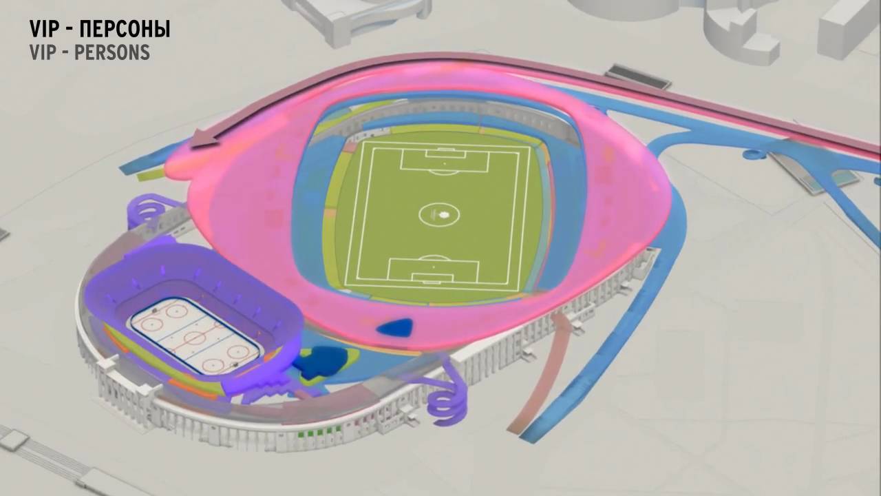 Erick van Egeraats winning design for VTB Arena Park (Dynamo Moscow Stadium)