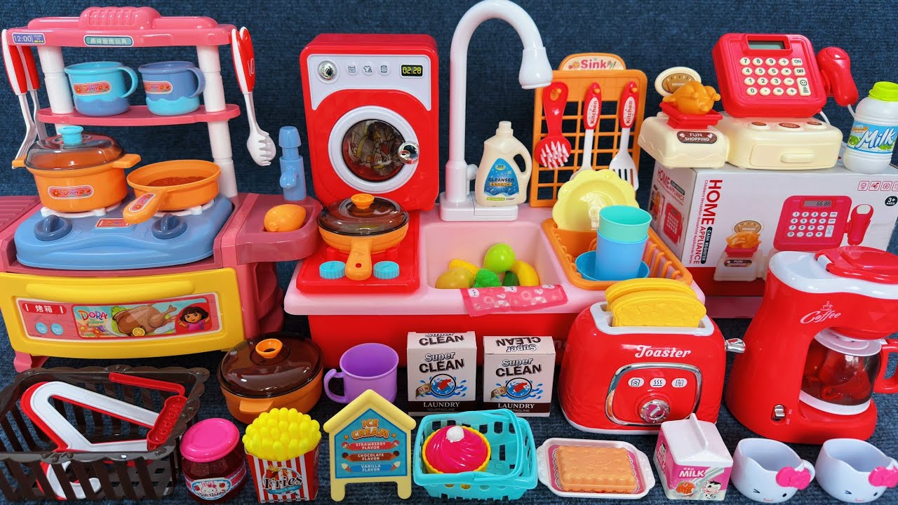8 Minutes Satisfying with Unboxing Automatic Kitchen Appliance Playset ASMR | Review Toys
