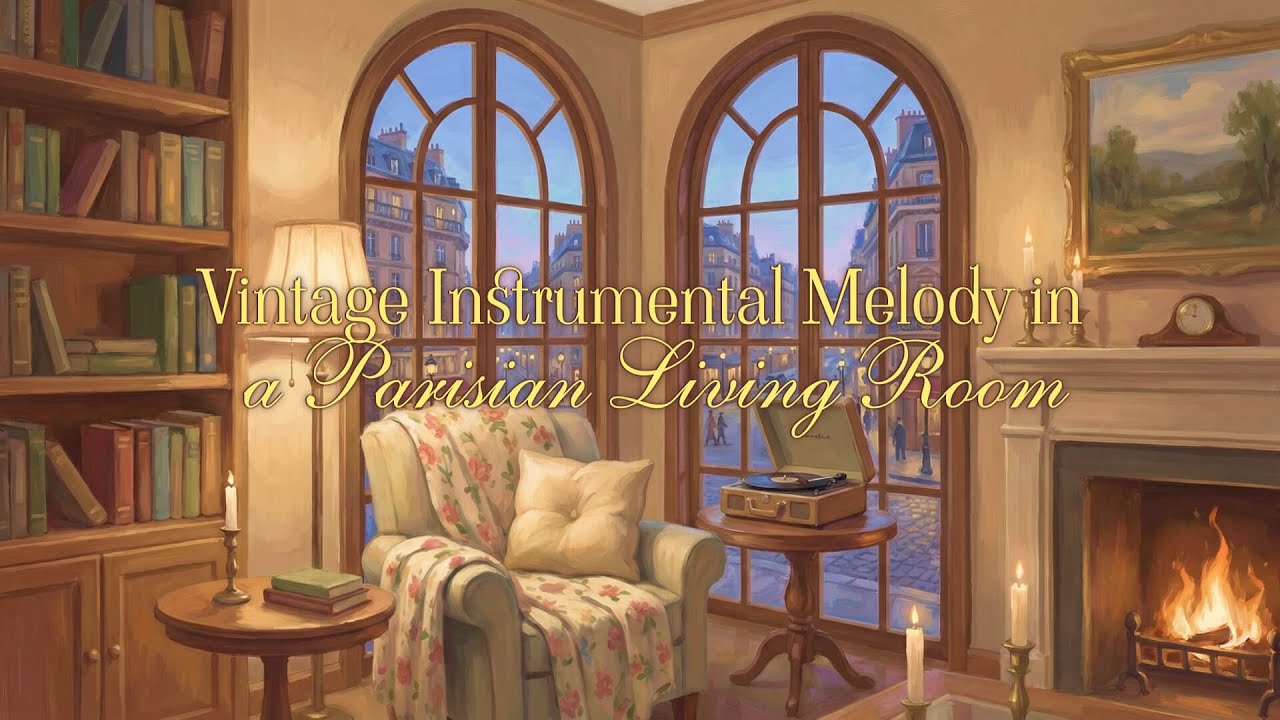 Cozy Library in Paris | Warm & Soft Instrumental Music for Reading & Relaxing