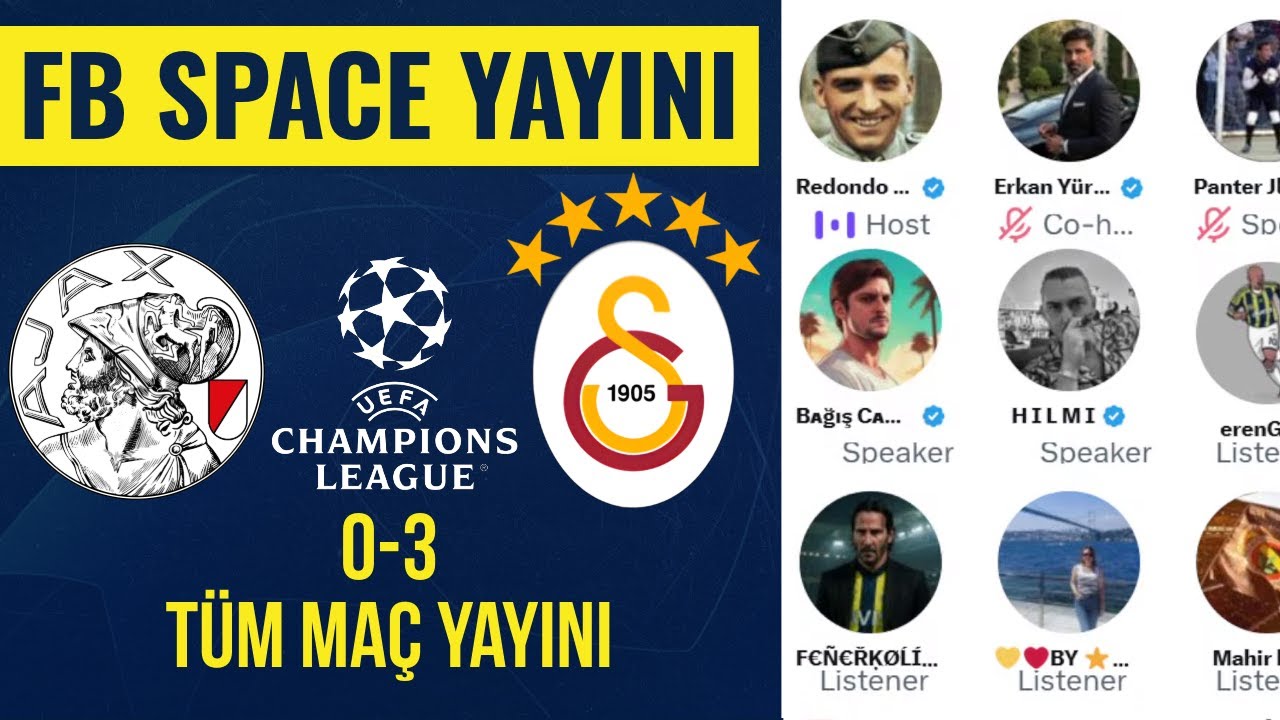 Ajax 0-3 Galatasaray Ma&ccedil; Yayını | Şampiyonlar Ligi 2.G&uuml;n Ma&ccedil;ları