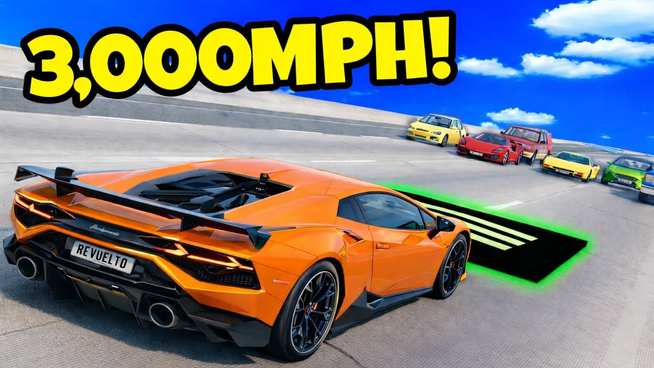 Top3 Cars VS dash plate 30000Mph🤯 in Beamng Drive🔥