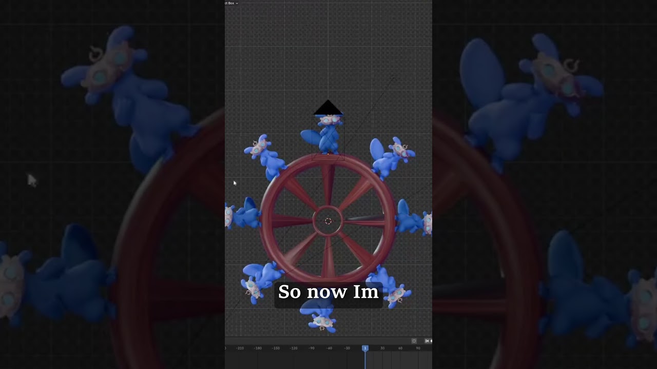 3D Animation Powered by a Wheel 
