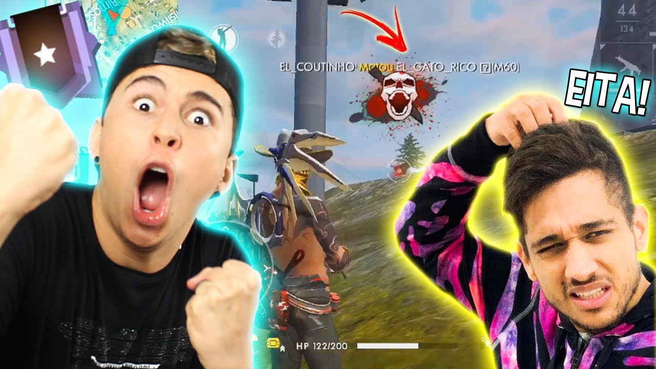MINHA REAÇÃO AO MATAR O EL GATO! QUASE FUI EXPULSO! FREE FIRE