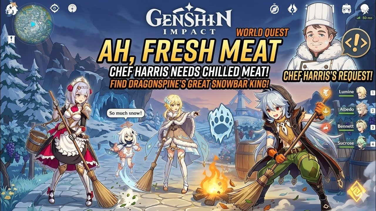 GENSHIN IMPACT, Mondstadt World Quest: Ah Fresh Meat