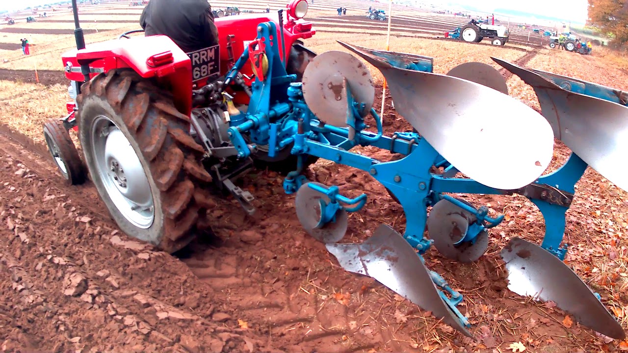1968 Massey Ferguson 135 2.5 Litre 3-Cyl Diesel Tractor (46HP) With Ransomes Plough