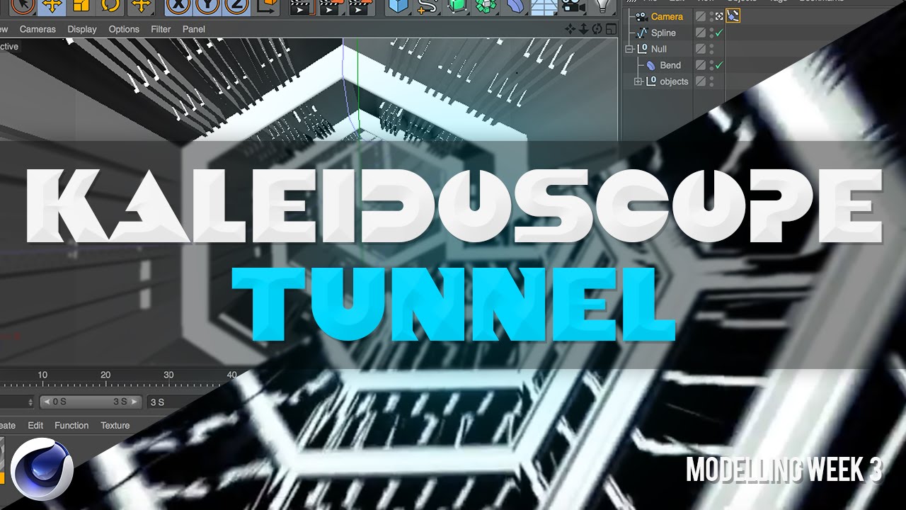C4D Tutorial - Kaleidoscope Tunnels - Modelling Week Day 3