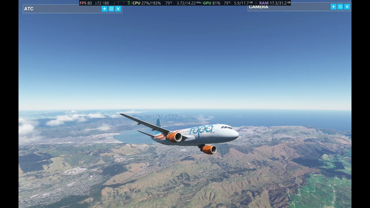 Microsoft Flight Simulator | Climb-out from Wellington - Airbus A320