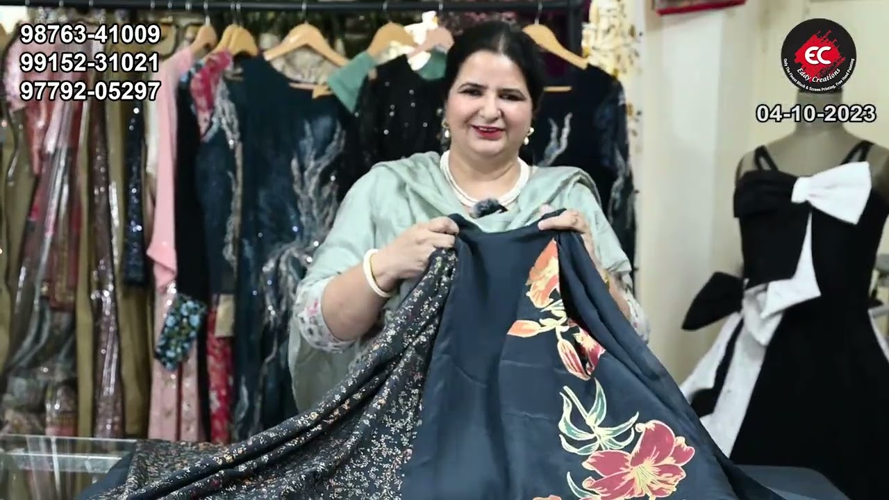 Embroidered and Block painted mix suits in pashmina, cotton,and pure crepe. ( 4/10/23)
