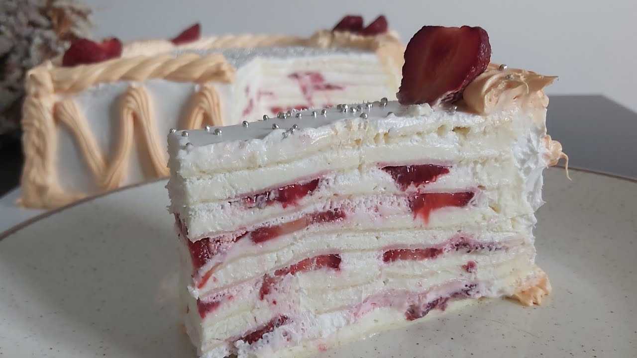 🍓Beli andjeo sa jagodama /BEZ PECENJA