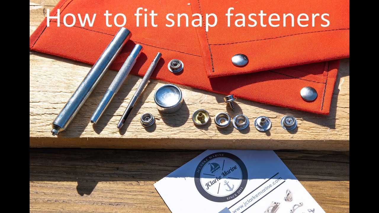 How to fit snap fasteners durable dot by J Clarke Marine Ltd