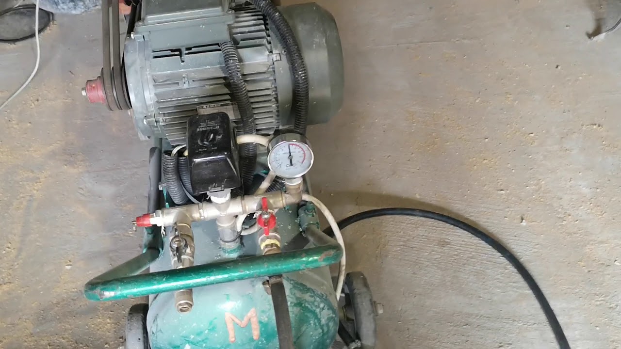 Компрессор СО 7Б от 220 V своими руками.  производительность на выходе 490л.мин.