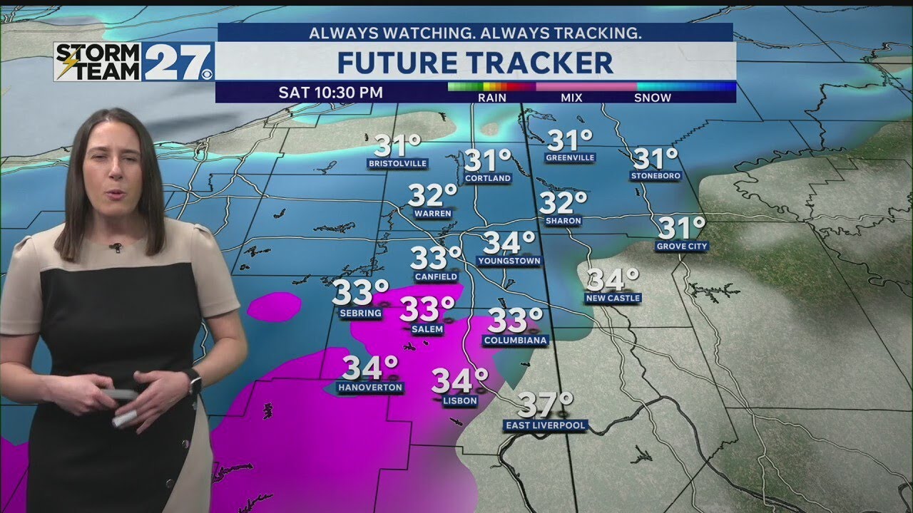 Snow showers possible tonight