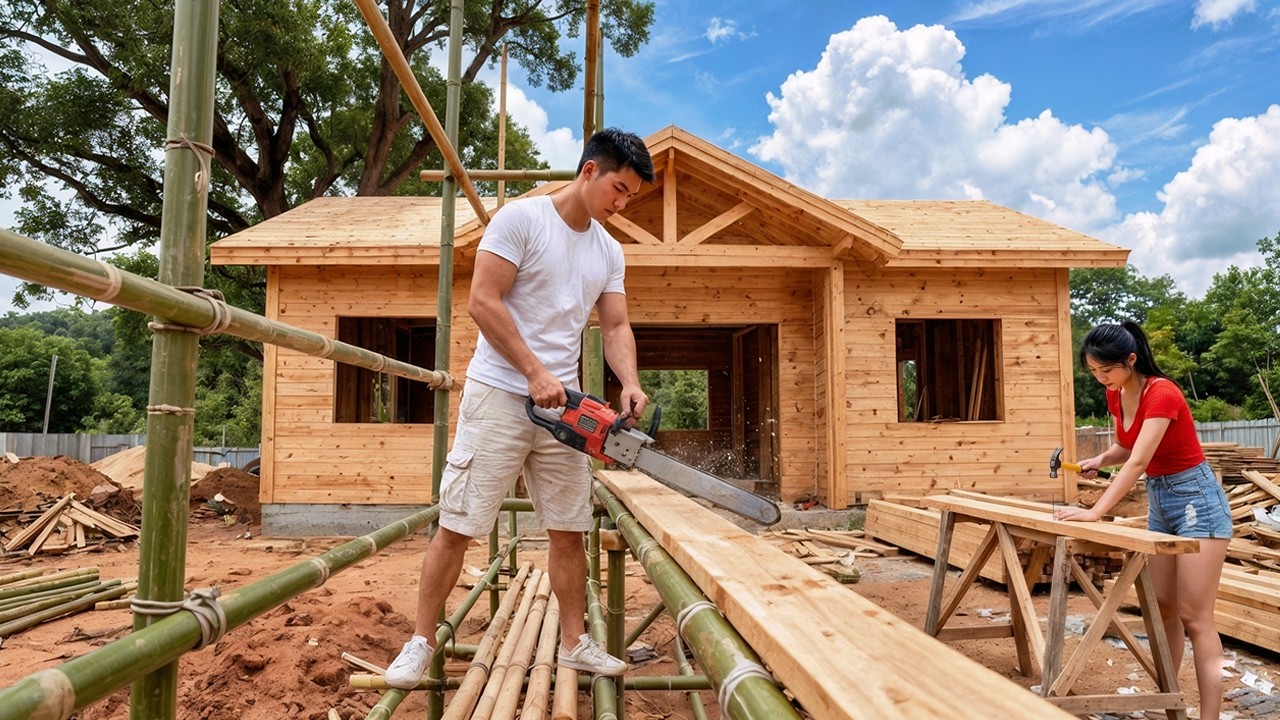 800 Hours Building a Chicken Coop in the Mountains – From Start to Finish