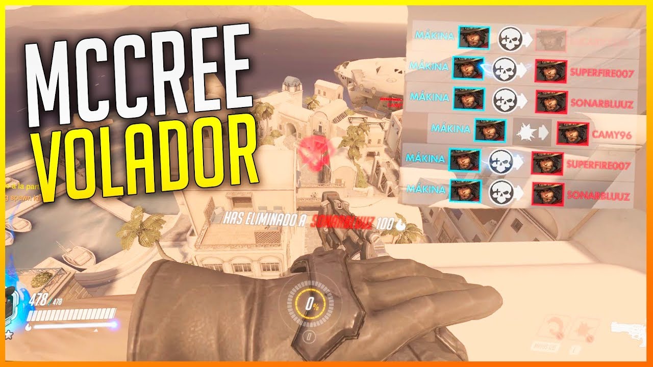 OVERWATCH: ¡IT'S HIGH MOOOON! MCCREES VOLADORES PARTIDA LOCA | Makina