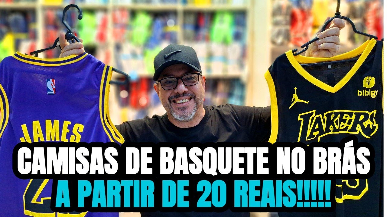 SÓ 20 REAIS!!! A FONTE DE CAMISAS DE BASQUETE NO BRÁS!!!