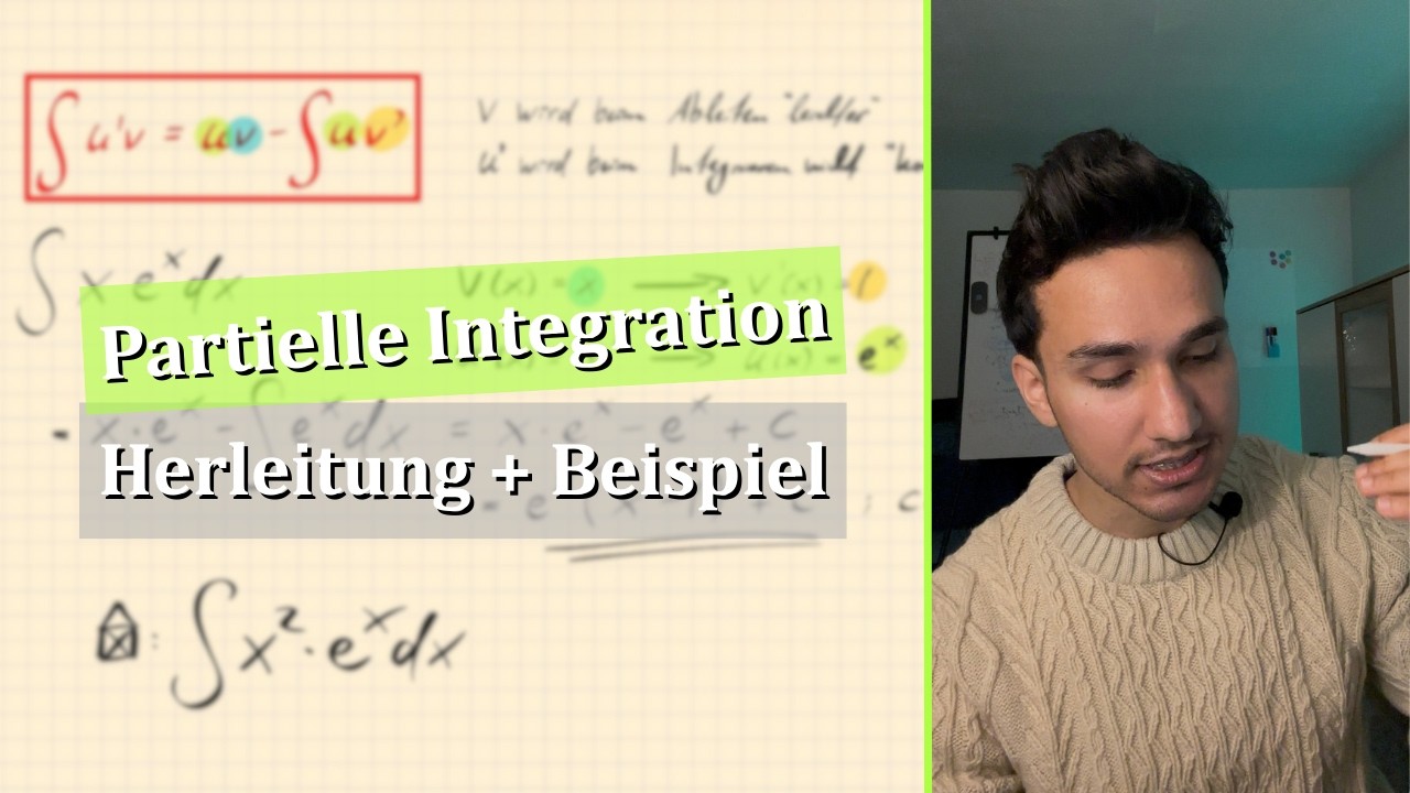 Partielle Integration | Herleitung & Beispielaufgabe | Integralrechnung