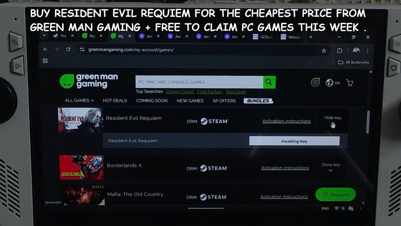 Купить Resident Evil Requiem по самой низкой цене у Green Man Gaming India + 2 бесплатных игры Claim