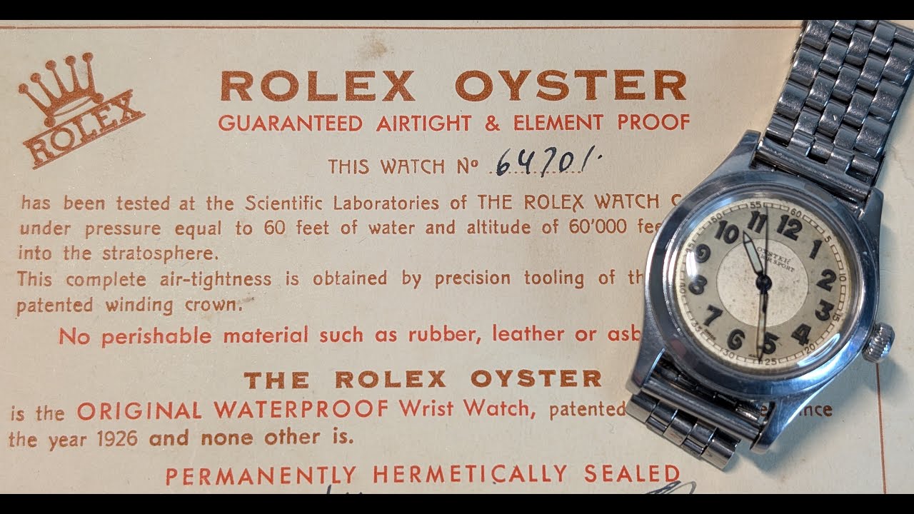 Watch Review - Vintage Rolex Oyster Junior Sport ref 64791 from 1943!!