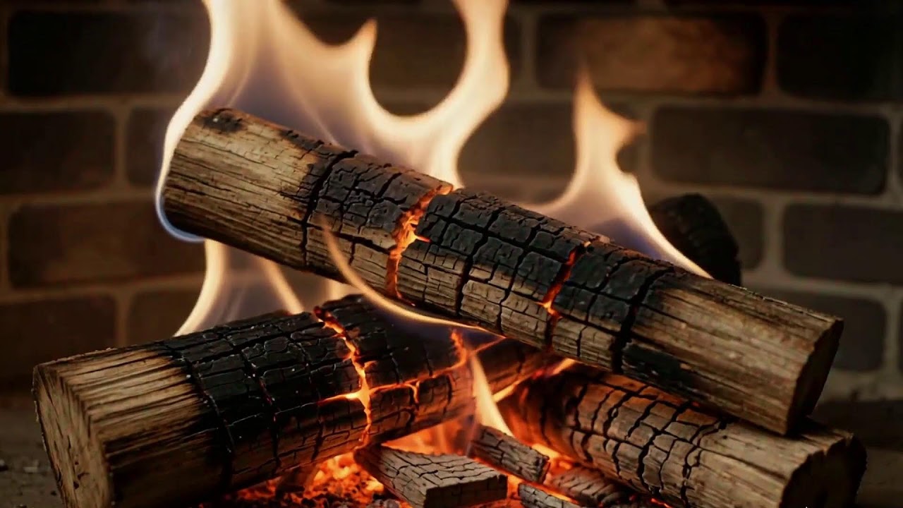 Soothing Crackling Fire Sounds with Gentle Fireplace Glow