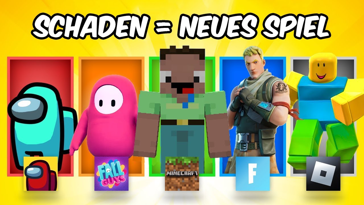 Minecraft, aber wenn ich Schaden bekomme, muss ich das Spiel wechseln
