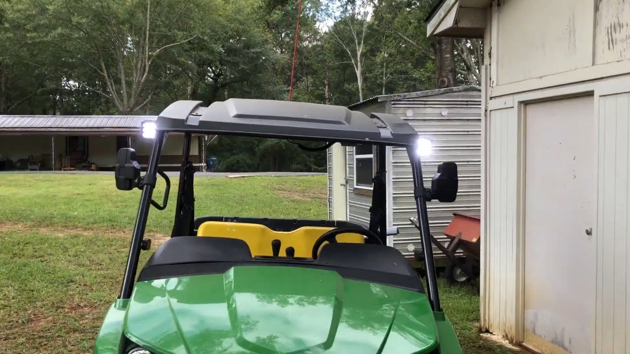 Установка и подключение дополнительных фонарей на вездеходе John Deere Gator