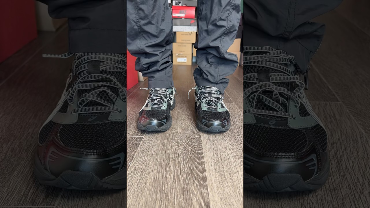 ASICS Gel 1130 Black Glacier Grey #asics #asics1130 #whydavis #onfeet