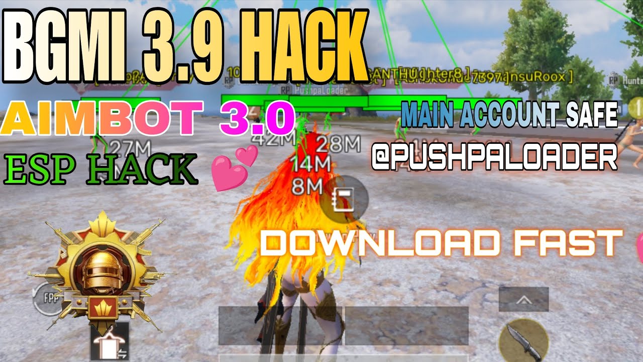 BGMI VIP MAIN ID SAFE HACK 💕💕 || BGMI 3.9 HACK || BGMI 3.9 FULL SAFE ESP || AIMBOT HACK 💕😲