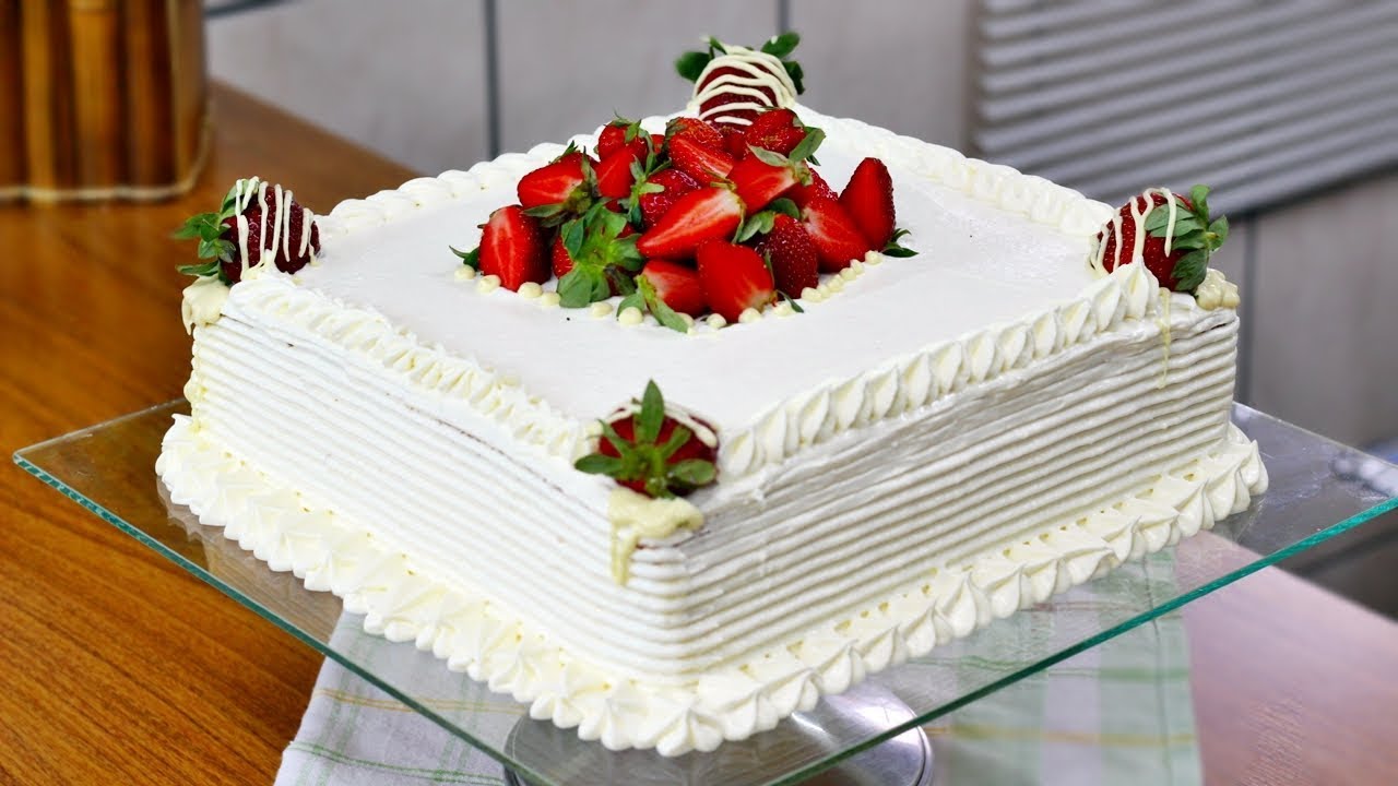 BOLO DE LEITE NINHO COM MORANGO DE ANIVERSÁRIO | COMO MONTAR E DECORAR | Menino Prendado