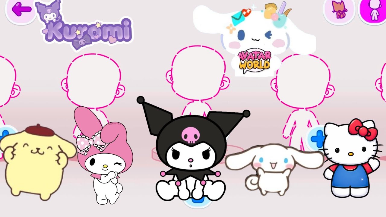 Creating Kuromi in the game Avatar World#avatarworld #tocaadventure #avatarstory