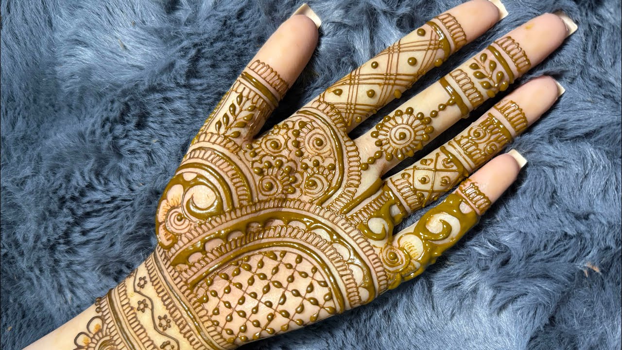 Elegant Front Hand Arabic Mehndi | Step-by-Step Floral Henna Tutorial| Easy Henna Design 