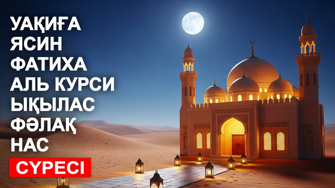 КУРАН КАЗАКША 🤲 ❤ УАҚИҒА, ЯСИН, ФАТИХА, АЯТУЛЬ КУРСИ, ЫҚЫЛАС, ФӘЛАҚ, НАС | СУРЕЛЕР ТЫНДАУ
