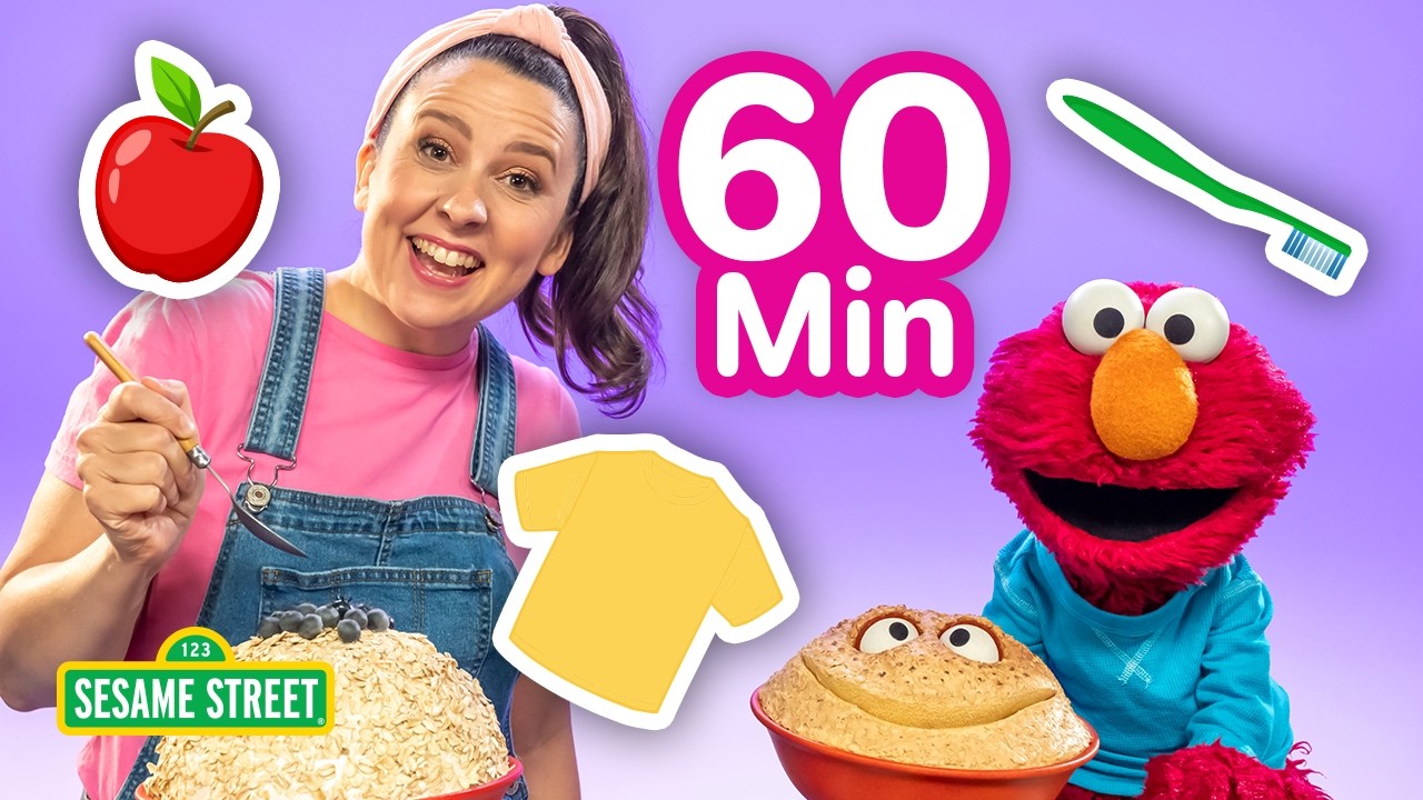 Daily Routines with Elmo, Ms. Rachel, and MORE!🪥👕🍎 | 1 Hour | Sesame Street