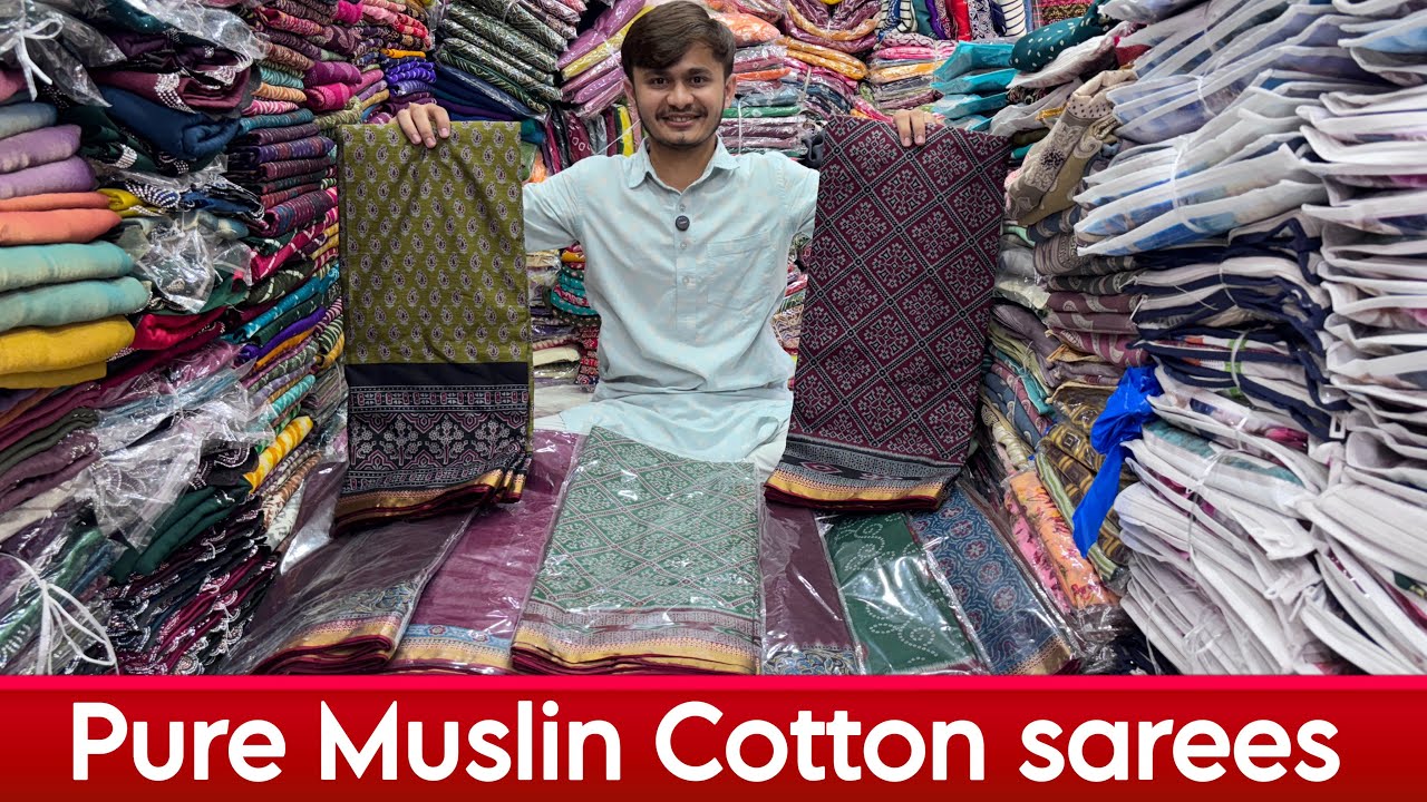 ON डिमांड सेलिंग वाली साड़ियों में नई डिज़ाइन😱 | Pure Muslin Cotton Saree Collection | Cotton Sarees