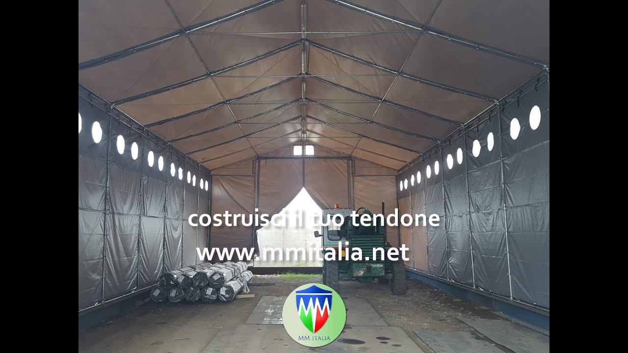 Tendoni,Tensostrutture, Tendostrutture in Pvc per uso magazzino, deposito, rimessaggio,modulari MM