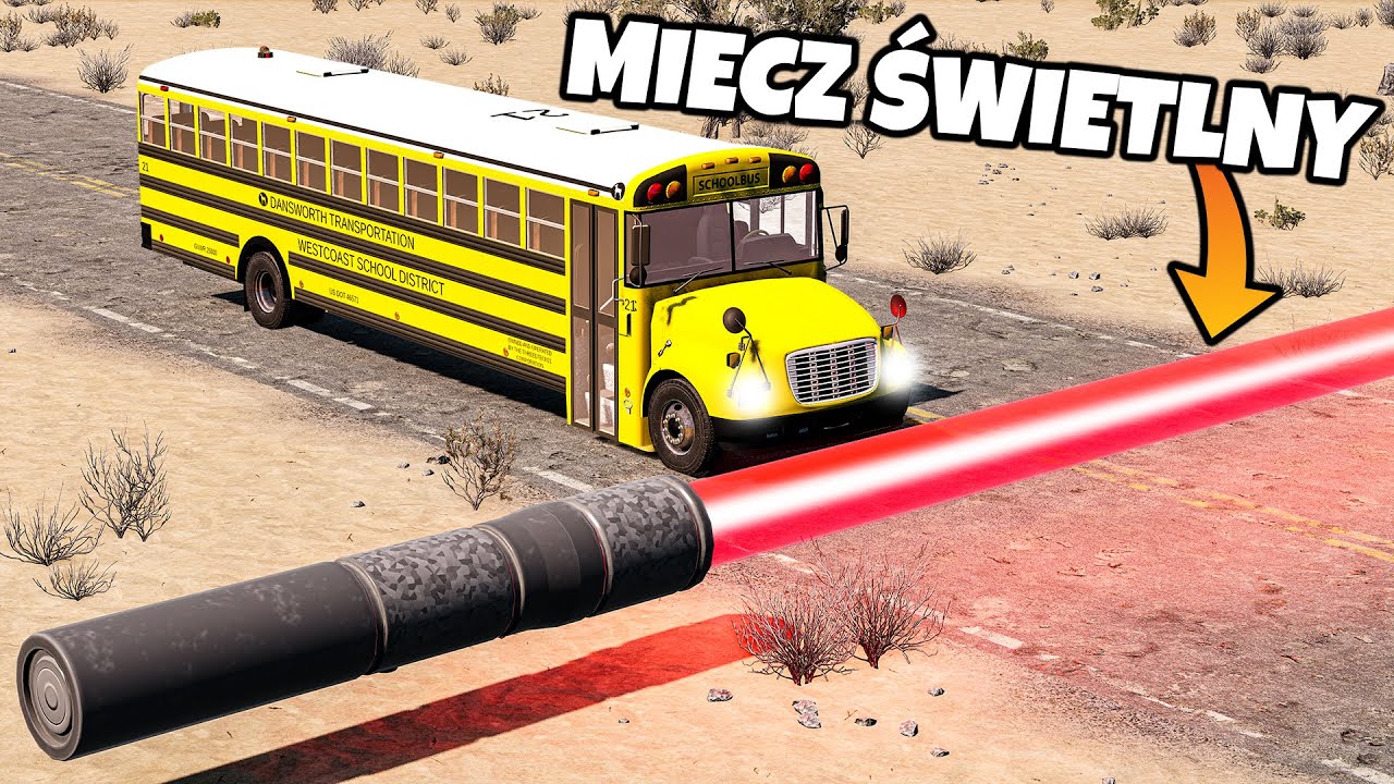 ❄️ SAMOCHODY KONTRA MIECZ ŚWIETLNY!? | BeamNG Drive |
