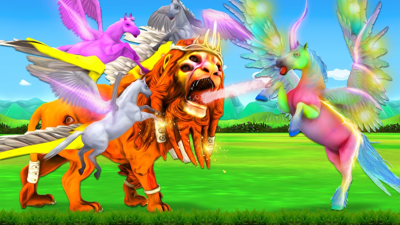 Telugu Stories | Demonic Lion 3 Magical Flying Horse | Telugu Kathalu | Panchatantra Bedtime Stories